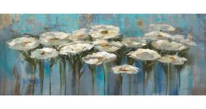 Abstract Flower Oil -målningar Silvia Vassileva Anemones vid sjön Modern Art for Wall Decor Handpinned4241088