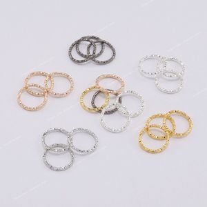 50-100pcs 8-20mm Round Jump Rings Twisted Open Split Rings jump rings Connector For Jewelry Makings Findings Supplies DIY Jewelry MakingJewelry Findings