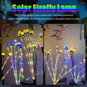 Solar Garden Light 10 LED Moroccan Firefly Strips Vind svänger vägen landskap ljus vattentät dekorativ