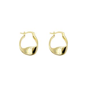 Punk Gold plated Chunky Irregular Hammered Hoop Dangle Earrings for Women Minimalist Geometric Twisted Polished Ear Ring Huggie Hoops