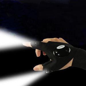 Ficklampor facklor Fingerless Glove LED Ficklamp Torch Outdoor Tool Fishing Camping Vandring Överlevnad Rescue Multi Light vänster Höger hand 231118