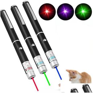 Party Favor 5MW Laser Pointer Pen Outdoor Cam Teaching Conference Leveranser Funny Cat Toy Gift Drop Delivery Home GA DHGARDEN DHDKN