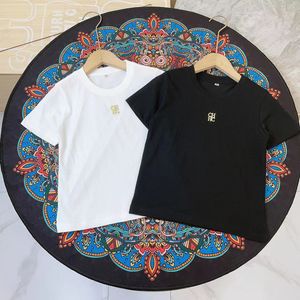 T-shirts Designer Children's Clothing Summer Fashion Boys 'Cotton T-shirt Simple Classic Letter Black White Pullover Casual Girls' Top 230418