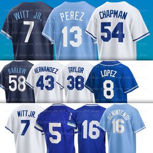 13 Salvador Perez Kansas City Baseball Jerseys Bobby Witt Jr. Aroldis Chapman Brad Keller Scott Barlow Carlos Hernandez Freddy Fermin Kyle Isbel