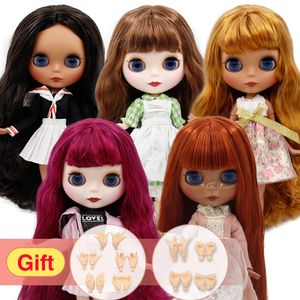 Dolls Icy DBs Blyth Doll Doll Conclor Branco pele preta pele escura Diy Make Up Preço Especial Dê um conjunto de mão AB Girl Presente 230417