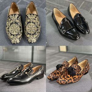 Luxury Men Leather Spikes Office Formal Shoes Comfort Wedding Party Shoe Big Size 38-48 With Box NO492-8