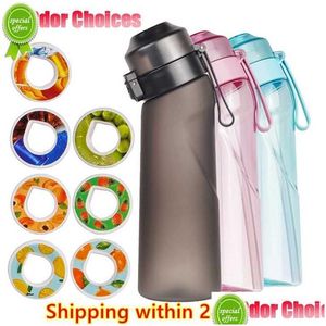 Water Bottles 650Ml Brief Style Cup Air Flavored Sports Bottle Suitable For Outdoor Fitness Fashion Fruit Flavor Scent Drop Delivery Dhivv