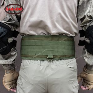 Tactical MOLLE Waist Combat Belt Army Cummerbund Lock Wargame CS Equipment Universal Hunting Airsoft Military Nylon Accessories Sports SafetyWaist Support