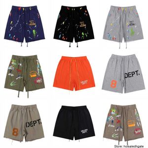 American Dept Shorts Mens Shor Pants Fashion Brand Hand-painted Splash-ink Printed Cotton Fog High Street 5-point Casual Ifjc
