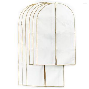 Storage Bags Garment Non-woven Fabrics Hanging Clothes For Closet With Hook Design 6Pcs Cover