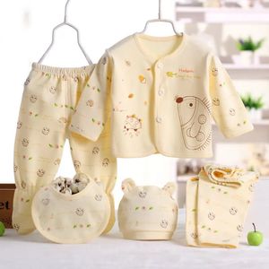 Rompers 5PCS Set born Baby 0 3 M Clothing Brand Boy Girl Clothes Cotton Cartoon Underwear 231117