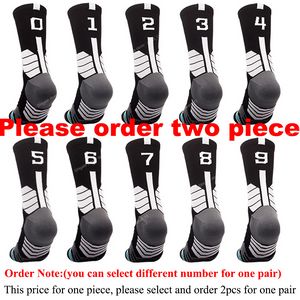 1PC Professionella basketstrumpor som kör sportstrumpor Calcetines Fotboll Meias Soccer Socks Stocking Soccer Player Number 0-9 Sportwear Accessoriesports Ports