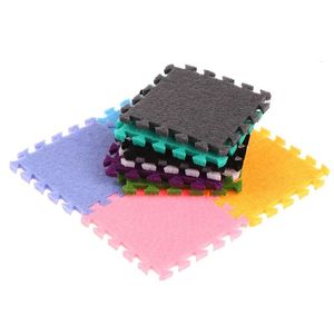 Doll House Accessories 6Pcs 1 12 Multicolor Mat Model house Miniature Rug Carpet Furniture For Decor Kids Pretend Play Toys 230417