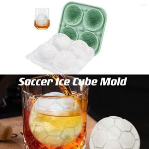 Formas de Assar Grandes Bolas de Gelo Resfriamento Uísque Coquetéis Bebidas Bandeja para Cubos Futebol Forma Silicone Molde Futebol