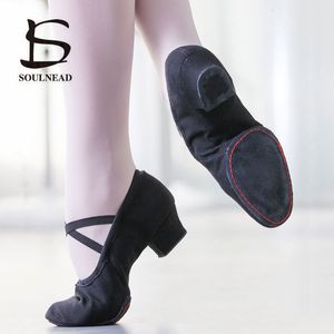 Dance Shoes Women Dance Shoes Girls Ballet Jazz Salsa Shoes Soft Sole Low Heels Kids Dancing Slippers Pink Black Red Children Latin Sneakers 230418