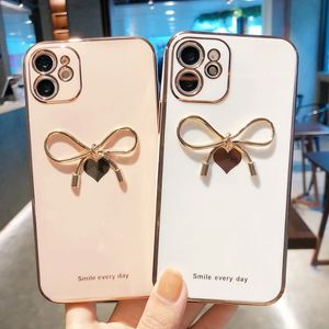 Luxury cases Love pattern bowknot Phone Case For iphone 11 12 13 14 Pro Max XS X XR 7 8 Plus mini SE Soft Silicone Shockproof Cover