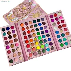 Lidschatten Oneyioo Vielseitiges Kirschblüten-Hintergrundmuster 96-Farben-Lidschattenplatte Perlmutt-Pailletten-Make-up-Palette 231117