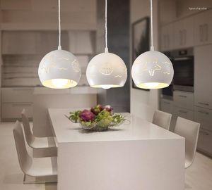 Pendant Lamps LED Modern Minimalist Creative Three Heads Restaurant Living Room Dining Bedroom Chandelier