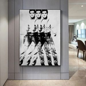 Trzy strzelcy wyborcze - Andy Warhol Art Print, Wall Art Canvas Malowanie do salonu, sypialnia Pop Art Print Plakat, Współczesna sztuka wystrój domu