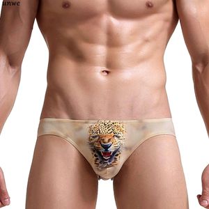 Funny Wolf Eagle Leopard U Convex Men Briefs Polyester Cotton Underwear Male Panties Individual Package