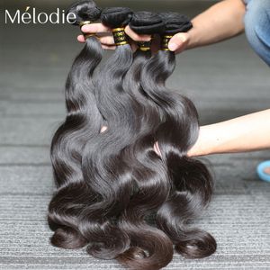 Wigs de renda Melodie Hair Body Wave 28 30 40 polegadas Remy Raw Virgin Virgin não processado 100 Água Humana 1 3 4 Bundles Deal 230417