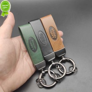 Leather Alloy Metal Car Emblem Keychain Key Chain Keyring For Land Rover Range Autobiography Freelander DISCOVERY Accessories