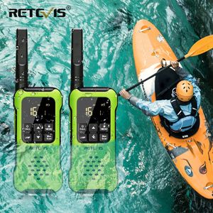 Walkie Talkie Retevis Waterproof IP67 Floating Two Way Radio 2 PCS inkluderade PMR 4 Uppladdningsbart AA -batterifiske KAYAK RT649P 231117