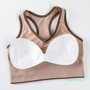 Completo da yoga Intimo sportivo da donna Beauty Back Tube Top Reggiseno antiurto per canotta fitness da corsa raccolto senza anello in acciaio 22