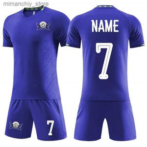 Collectable Survetent Football Men Women Soccer Jerseys Set Adult Kids Boys Soccer Tracksuit Team Futebol Shirts Clothes Purp 4XS-4XL Q231118