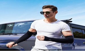 Mode utomhussport Ice Silk Sleeve Ice Cool Breathing Sunsn Sleeve Summer Gloves Arm Warmers for Cycling Riding Training6036739