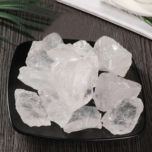 Objetos decorativos Figuras 100g Clear Quartz Crystal White Bulk Stones Raw Natural for House Home Decoration Aquarium Ornamentos 230418