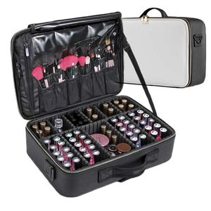 Kosmetiska väskor fall kvinnor professionell resväska makeup box smink kosmetisk väska arrangör lagring fall blixtlås stora stora toalettart tvätt skönhet väskor 230418