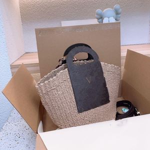 Designer Straw Bag Handmade Tote Beach Bag Casual Large Capacity Totes Woven Handbags Summer Beach Lady Travel Big Basket Purse