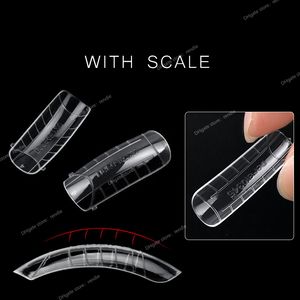 100st Kit Plastic False Nails Art Dual Form French Tips Poly Gel Extension Mode Acrylic Manicure Tool Accessories Set Nail ToolsNail Form Nail Art Tools