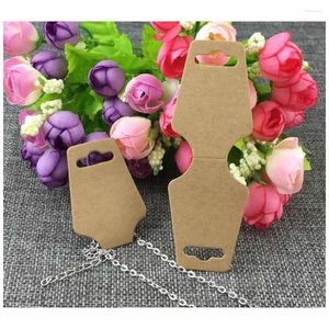 Ювелирные мешочки 100 шт. Браслеты браслеты DIY Картонное цена Kraft Paper Blank Cards Card Display Card Hanging Tags 12.4x5см