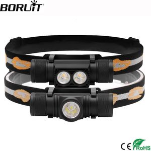 Fari BORUiT D102025 Mini lampada frontale a LED 3000LM Ricarica USB Torcia ad alta potenza Impermeabile Pesca di campeggio 231117