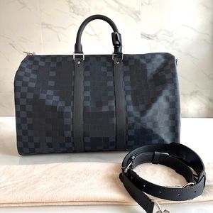 Skóra M41424 Keepall 45 50 55 Torba designerska luksusowa torebka torebka podróżna torby na ramię damskie mody mody cross 7A jakość dużej torby zwierząt domowych