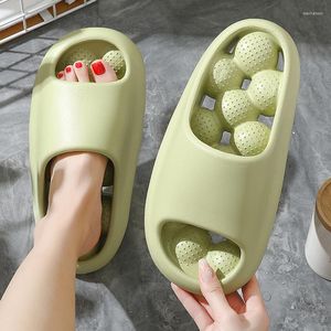Slippers Women Summer Bubble Man Soft Massage Thick Bottom Slides Home Bedroom EVA Quality Lady Girl Campus Beach Shoes