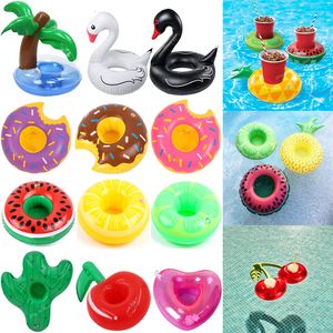 1 STÜCK Aufblasbare Float Cup Pad Schwimmbad Getränkebecher Ständer Halter Nette Getränk Pool Matte Für Kinder Spielzeug Sommer Pool Party Dekorationen Schwimmbad Zubehör Wasser