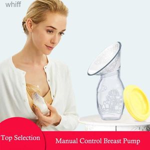 BreastPumps 100 ml Silikon Manual Control Breast Pump Maternal Milk Collector Holder Puerperal Nursing Pump Baby Amtafeeding Bottlel231118