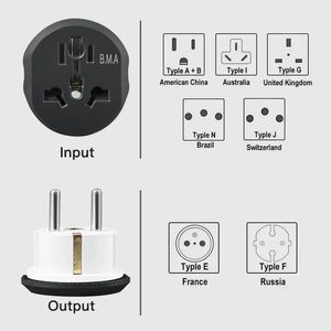 Power Cable Plug 5102050100 PCS Universal Converter Fr Au US UK TO EU Travel Adapter High Quality Home 16A 250V Wall Socket 231117