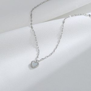 Correntes Mãe branca Mãe Pearl Love Colar de Chain Cola em forma de coração para mulher jóias de moda de luxo de luxo de luxo