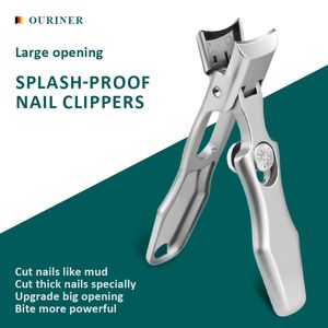 Paznokcie Clippers Wysokiej jakości ze stali nierdzewnej szerokie szczęka otwieranie manicure noża paznokci gruba twarda wrastająca nożyczki paznokci narzędzia 230417
