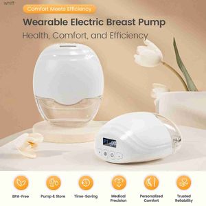 Breastpumps Double Wearable Electric Breast Pump Tritan Material Silent Wireless Extractor BPA FreeL231118