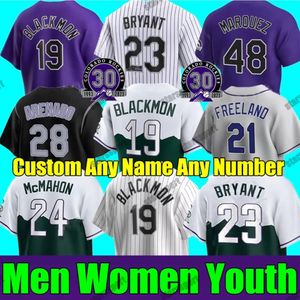 S-4xl 2023 30. Kris Bryant Jersey Wilson Randal Colorado Grichuk Connor Joe Charlie Blackmon Todd Helton Larry Walker Jose Iglesias Ryan McMahon Rockies C. J. Cron