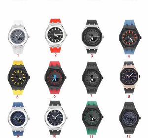 Unisex Sports Digital Quartz Watch 2100 Original Shock Watch Alloy LED 다이얼 전체 기능 월드 타임 방수 오크 컬렉션