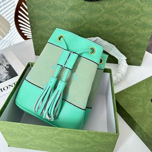 Makronen-Kordelzug-Beutel-Frauen-Designer-Handtaschen-Geldbeutel-Mode-alte Blumen-Buchstaben-Eimer-Beutel-Schulter-Umhängetasche-obere metallische Schlüssel-Verschluss-Beutel-Brieftasche