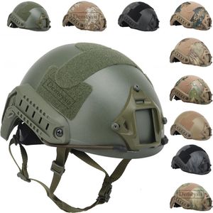 Skihelme Taktischer Helm FAST MH Typ Airsoft Paintball Kopfschutzausrüstung Outdoor Sport CS Spiel Army Combat Camouflage 231117