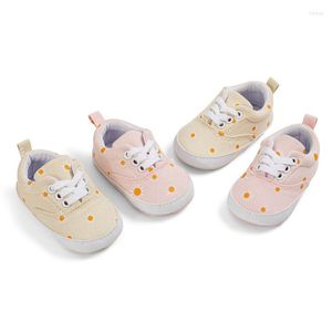 First Walkers Spring Autumn Baby Girl Shoes Sunflower Floral Printed Soft Prewalker Walking Toddler Kids