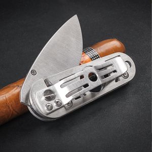 Smoking Pipe Creative Knife Type Cigar Knife Stainless Steel Knife Cigar Scissor Belt Hook Portable